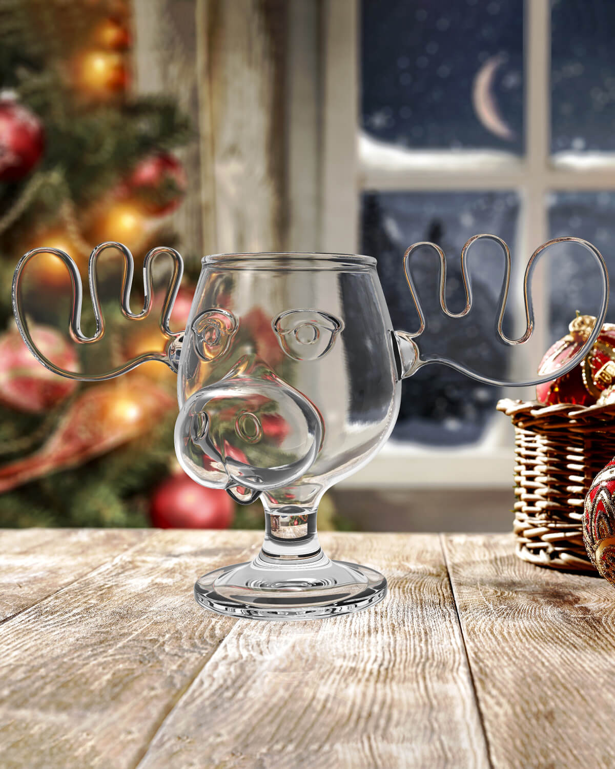 Griswoldshop 1 Elchglas klar Glas Moose Mug Schöne Bescherung Christmas 